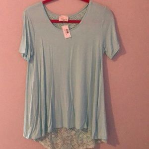 Mint top with beautiful back